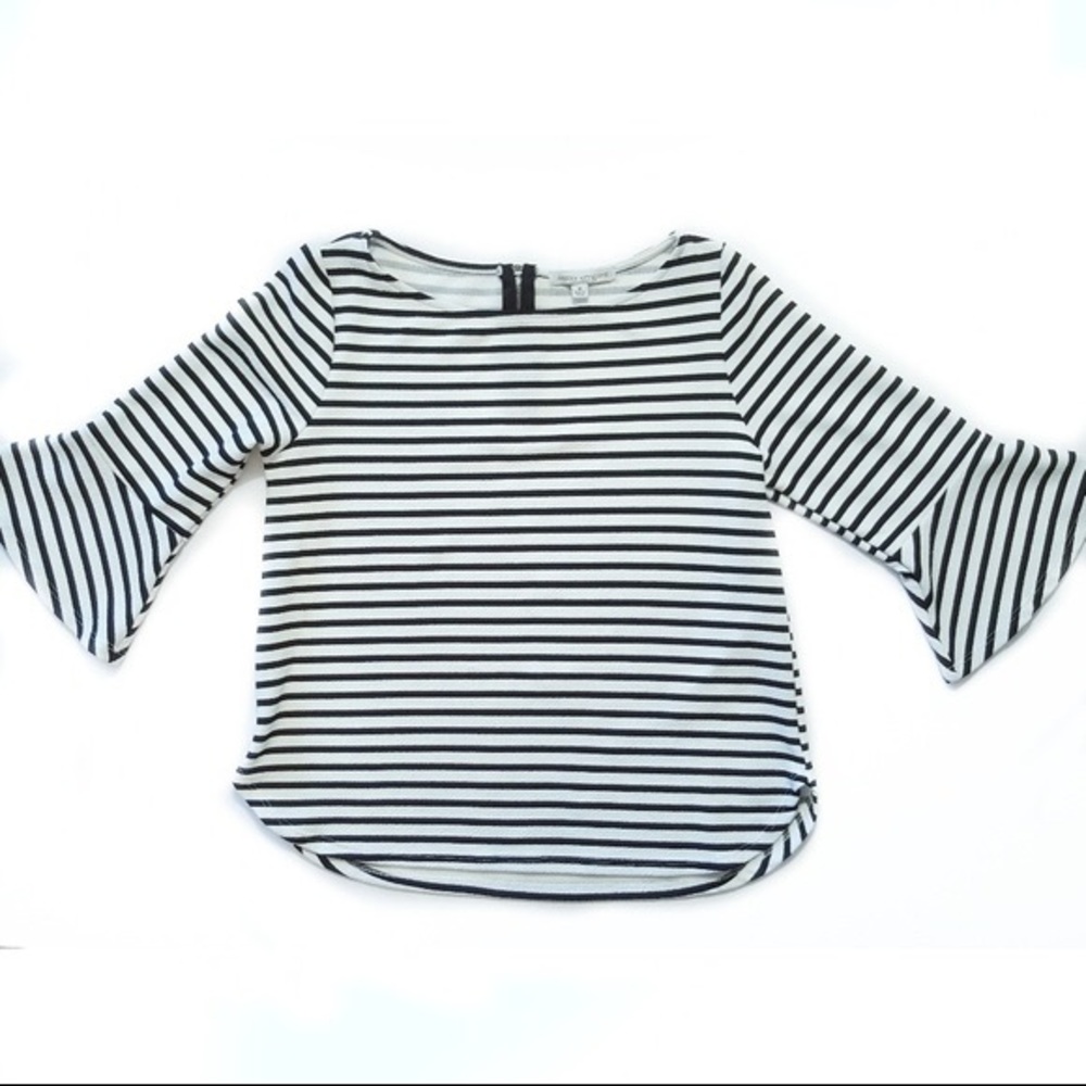 Peplum bell sleeve top